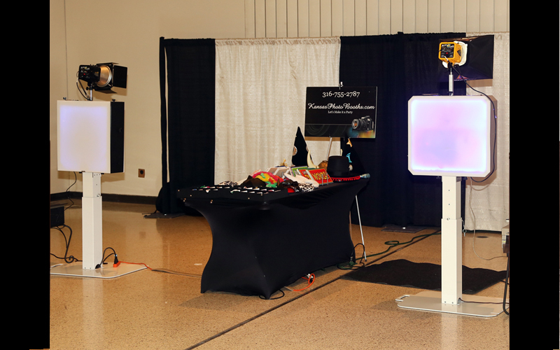 Two photo booths at an event.