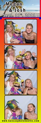 Colorful four picture photo booth strip