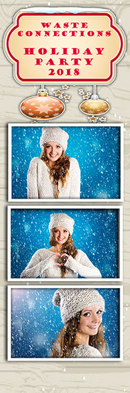 Christmas Snowy  Ornaments 2x6